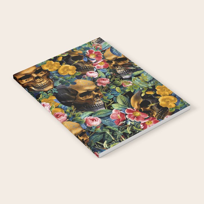 Skull and Flowers Pattern Notebook Gallery Image 2