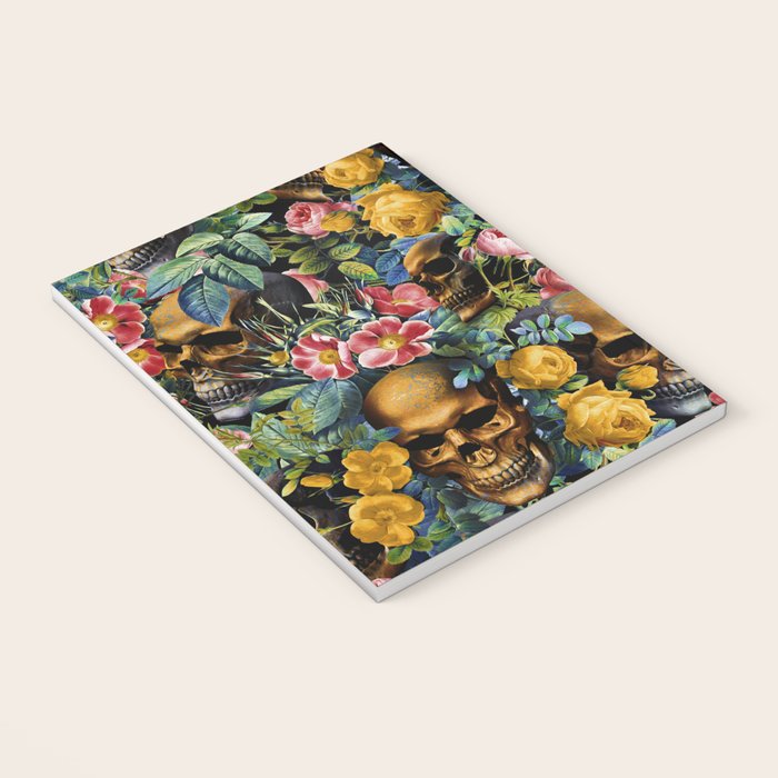 Skull and Flowers Pattern Notebook Gallery Image 3