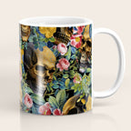 Skull and Flowers Pattern Coffee Mug Gallery Image 1