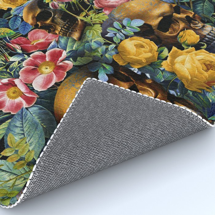 Skull and Flowers Pattern Rug Gallery Image 4