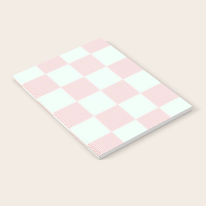 Cotton Candy Dot checkered soft pink and mint pattern  Notebook Gallery Image 2