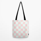 Cotton Candy Dot checkered soft pink and mint pattern  Tote Bag Gallery Image 2