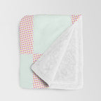 Cotton Candy Dot checkered soft pink and mint pattern  Throw Blanket Gallery Image 3