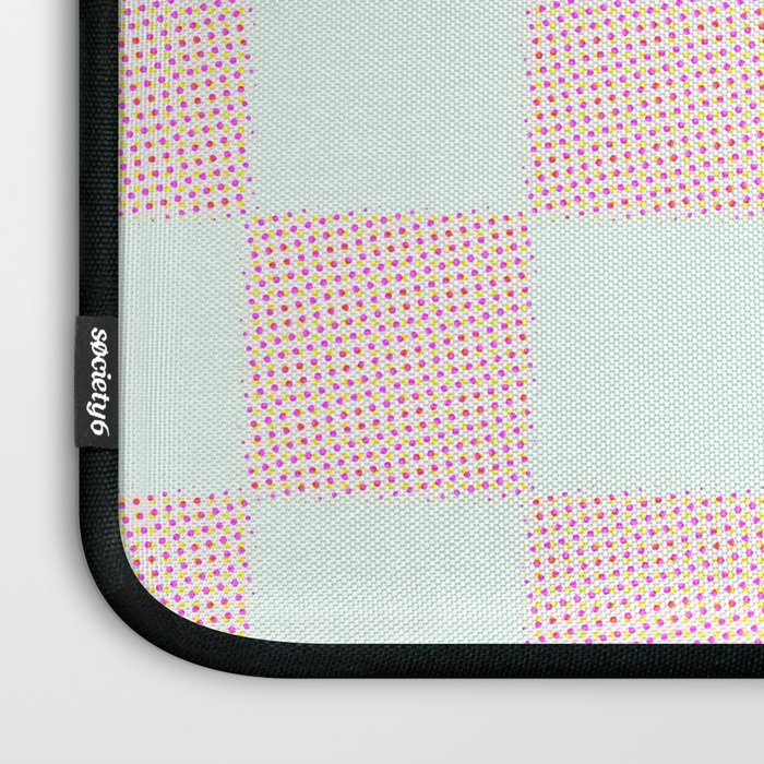 Cotton Candy Dot checkered soft pink and mint pattern  Laptop Sleeve Gallery Image 3