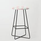 Cotton Candy Dot checkered soft pink and mint pattern  Stool Gallery Image 1