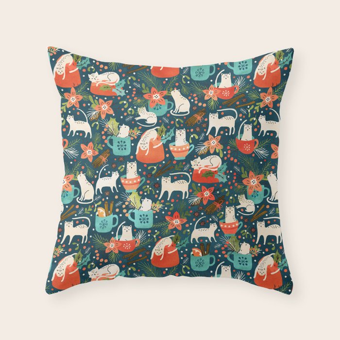 Spicy Kittens Throw Pillow Gallery Image 1