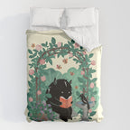 A Quiet Summer Spot (Monster Book Lover) Duvet Cover Gallery Image 6