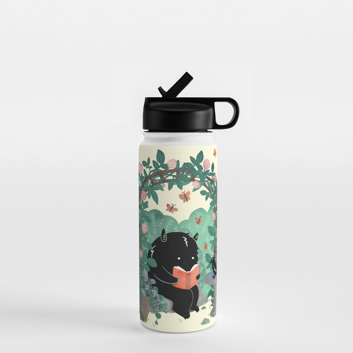 A Quiet Summer Spot (Monster Book Lover) Water Bottle Gallery Image 1