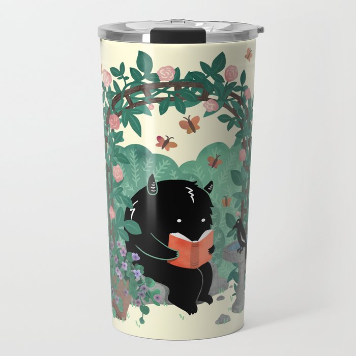 A Quiet Summer Spot (Monster Book Lover) Travel Mug Gallery Image 1