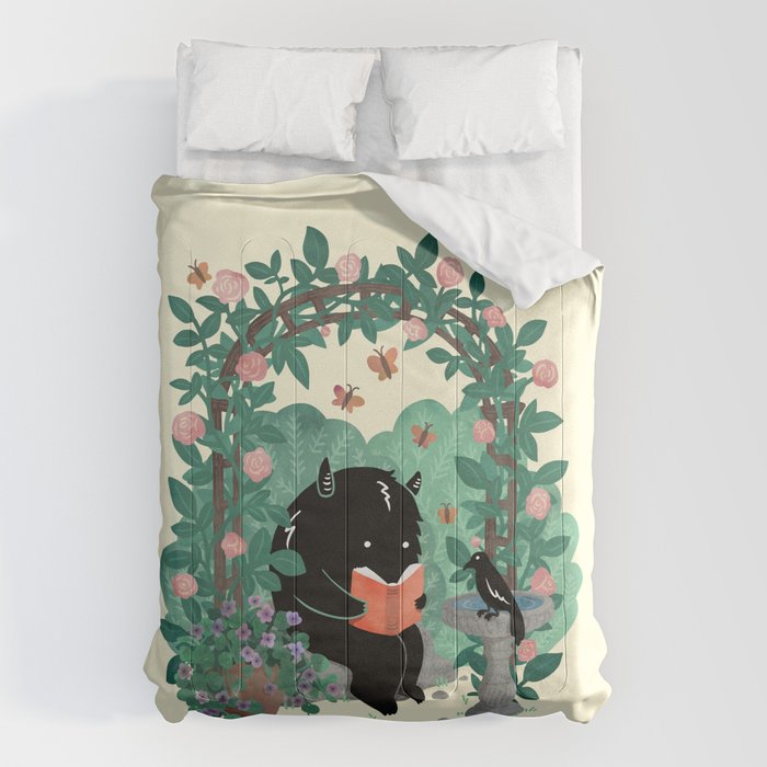 A Quiet Summer Spot (Monster Book Lover) Comforter Gallery Image 6