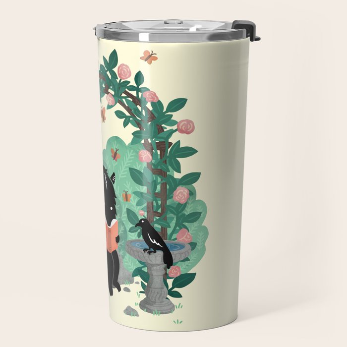 A Quiet Summer Spot (Monster Book Lover) Travel Mug Gallery Image 2