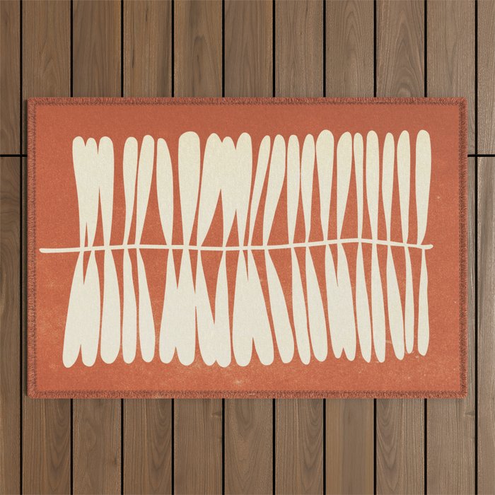 Rust Fern Outdoor Rug Gallery Image 1