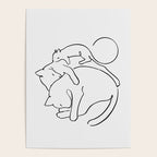 Cats line art 1 Poster Gallery Image 4