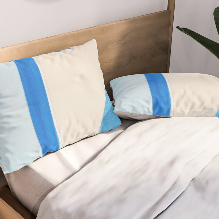 Blue Abstract Collage #1 Pillow Sham Gallery Image 2