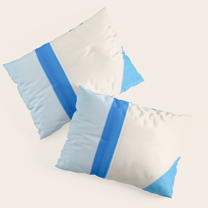 Blue Abstract Collage #1 Pillow Sham Gallery Image 1