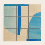 Blue Abstract Collage #1 Wood Wall Art Gallery Image 1