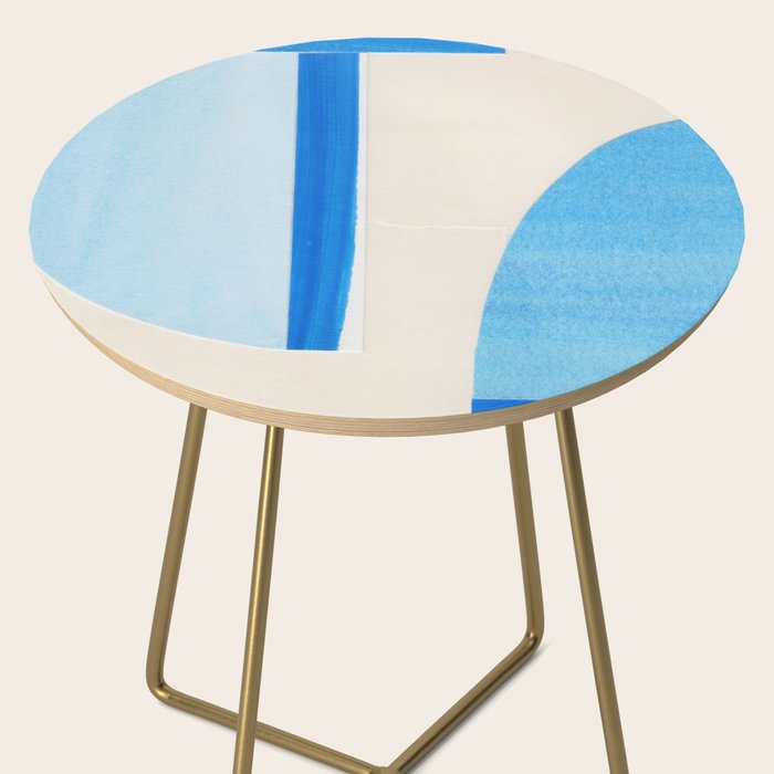 Blue Abstract Collage #1 Side Table Gallery Image 2