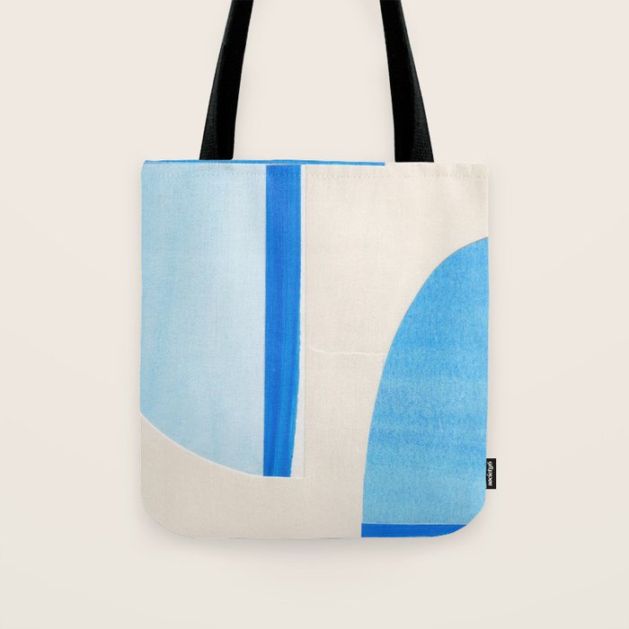 Blue Abstract Collage #1 Tote Bag Gallery Image 1