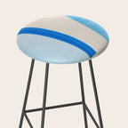 Blue Abstract Collage #1 Stool Gallery Image 2