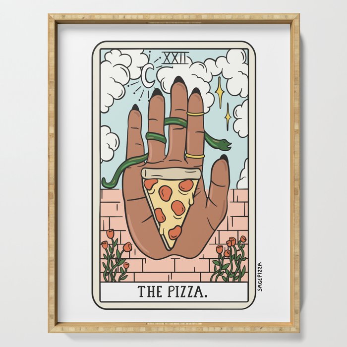 PIZZA READING (DARK) Serving Tray Gallery Image 1