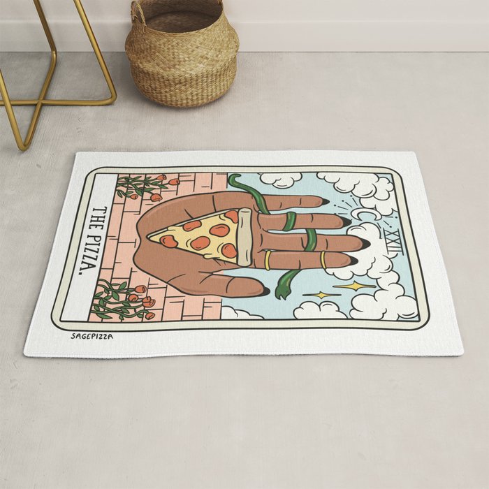PIZZA READING (DARK) Rug Gallery Image 1