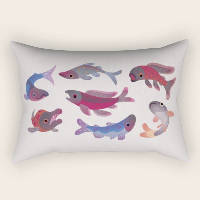 Salmon Rectangular Pillow Gallery Image 1