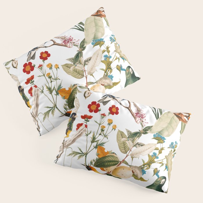 Floral and Birds XXXII Pillow Sham Gallery Image 3