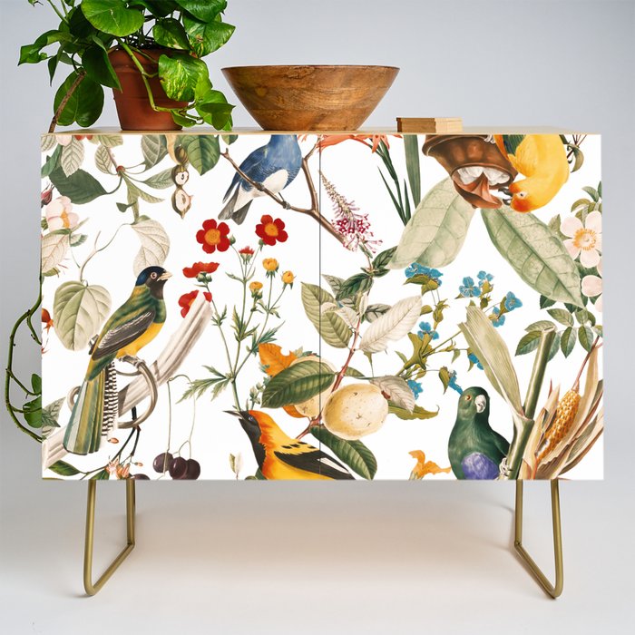 Floral and Birds XXXII Credenza Gallery Image 1