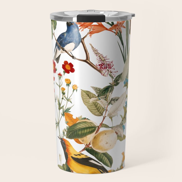 Floral and Birds XXXII Travel Mug Gallery Image 1