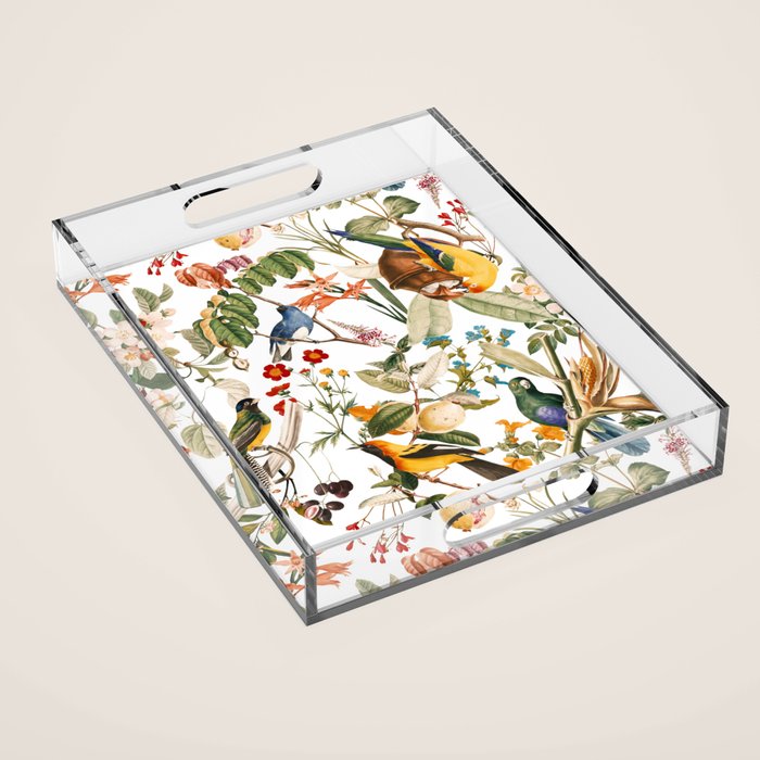 Floral and Birds XXXII Acrylic Tray Gallery Image 1