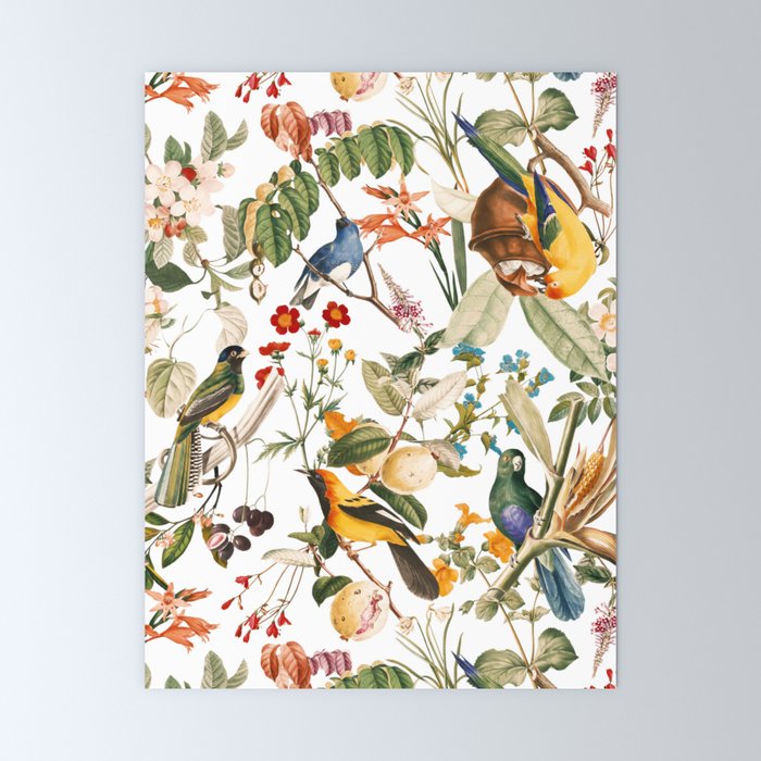 Floral and Birds XXXII Mini Art Print Gallery Image 6