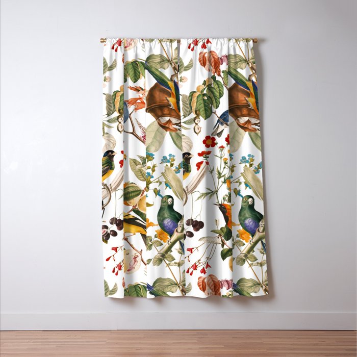 Floral and Birds XXXII Window Curtain Gallery Image 3