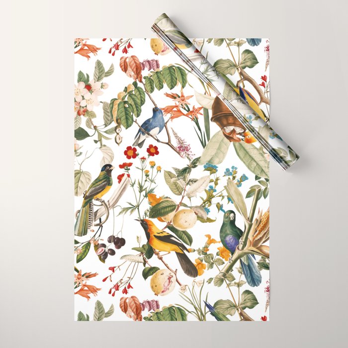 Floral and Birds XXXII Wrapping Paper Gallery Image 1