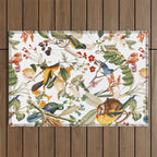 Floral and Birds XXXII Outdoor Rug Gallery Image 1
