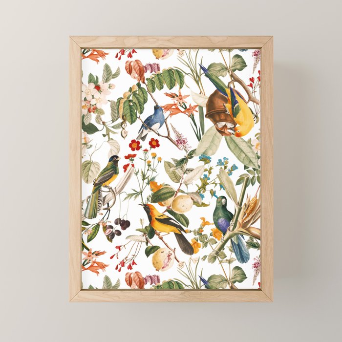 Floral and Birds XXXII Mini Art Print Gallery Image 1