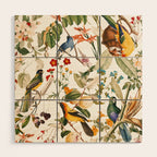Floral and Birds XXXII Wood Wall Art Gallery Image 1