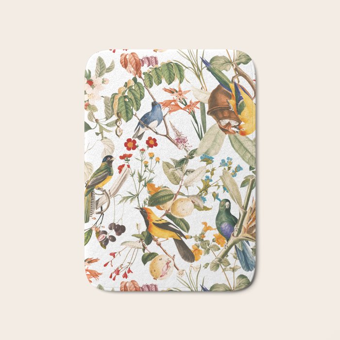 Floral and Birds XXXII Bath Mat Gallery Image 1