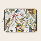 Floral and Birds XXXII Laptop Sleeve Gallery Image 1