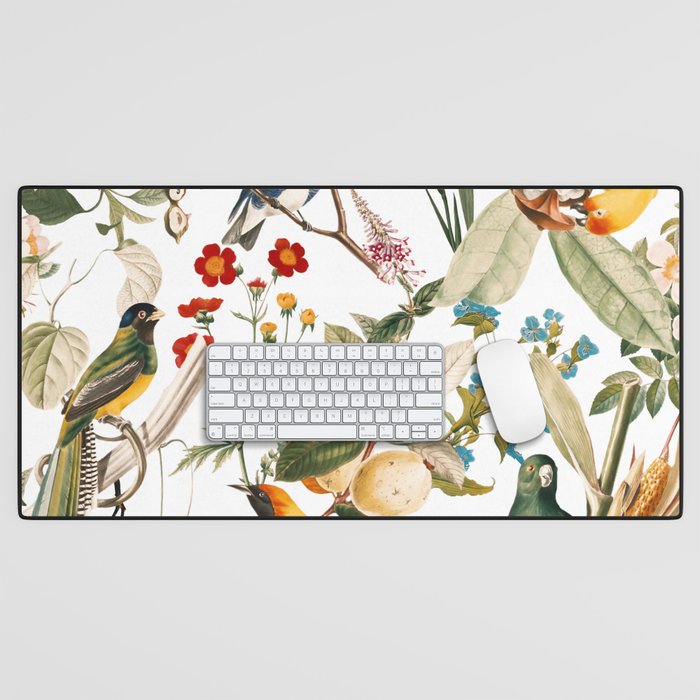 Floral and Birds XXXII Desk Mat Gallery Image 1