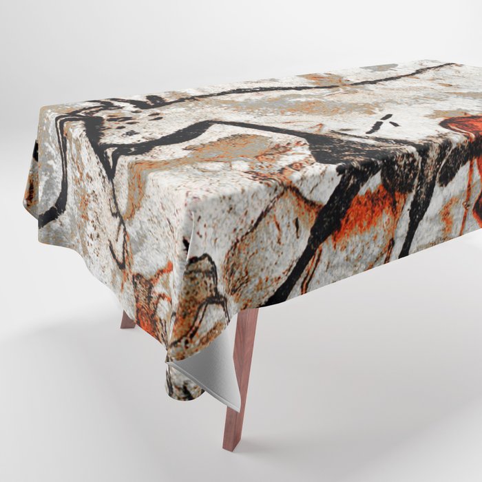 Prehistoric Bull Lascaux Cave Painting Tablecloth Gallery Image 1