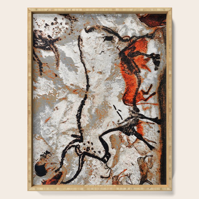 Prehistoric Bull Lascaux Cave Painting Serving Tray Gallery Image 1