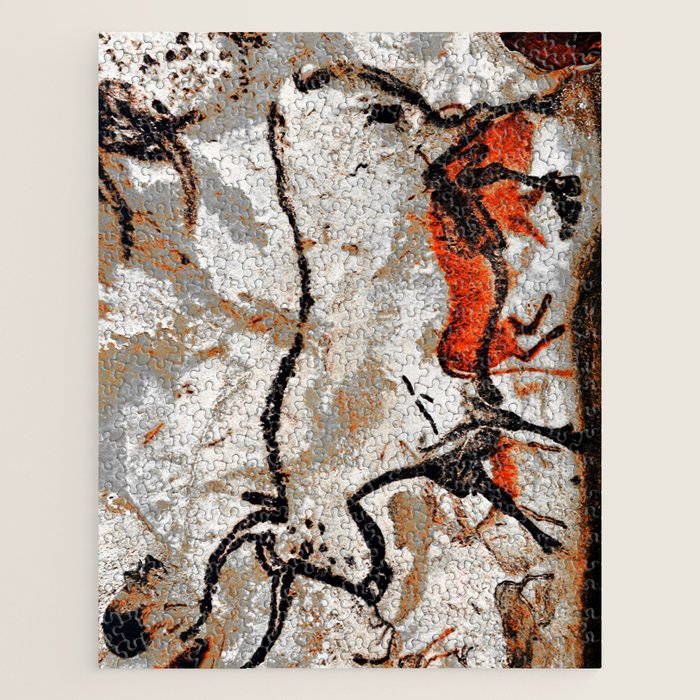 Prehistoric Bull Lascaux Cave Painting Jigsaw Puzzle Gallery Image 1