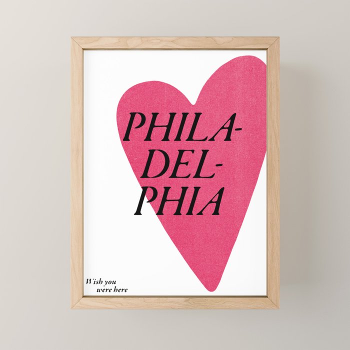 Wish You Were Here - Philadelphia Mini Art Print Gallery Image 1