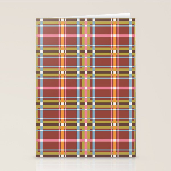 Autumn Tartan Charm Stationery Card Gallery Image 1