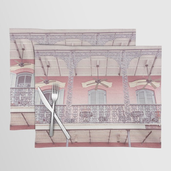 Pretty in Pink x New Orleans French Quarter Photography Placemat Gallery Image 1