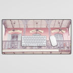 Pretty in Pink x New Orleans French Quarter Photography Desk Mat Gallery Image 1