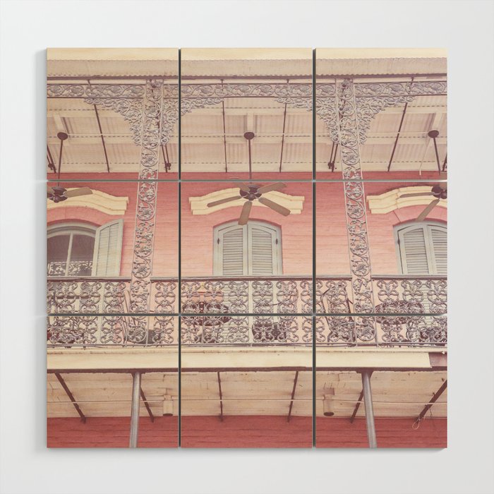 Pretty in Pink x New Orleans French Quarter Photography Wood Wall Art Gallery Image 1