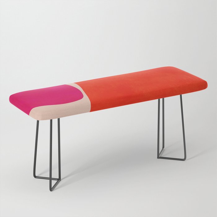 relations IV - pink shapes minimal painting Bench Gallery Image 1