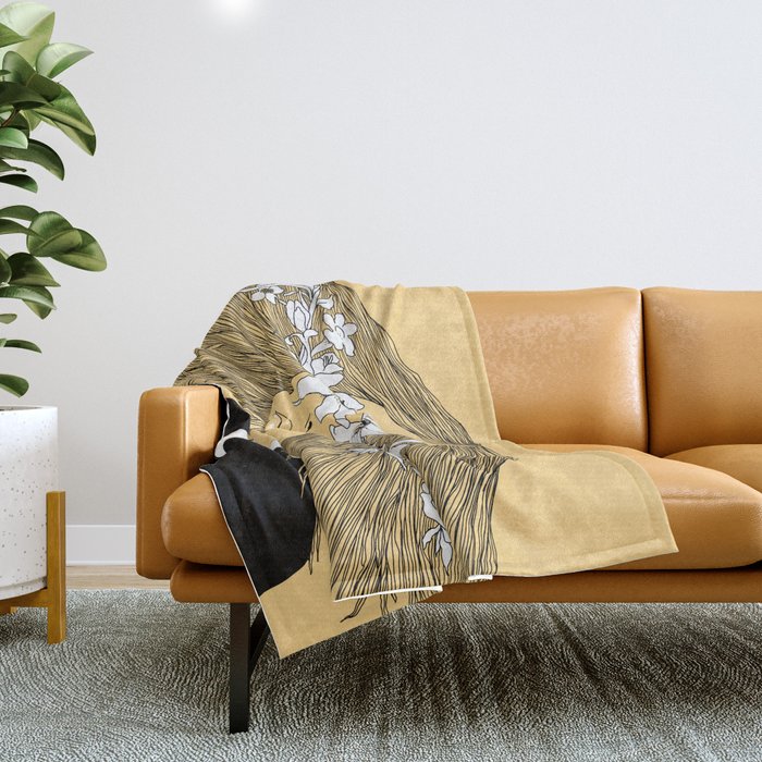 Flowers in My Eyes (Life in a Glimpse) Throw Blanket Gallery Image 1