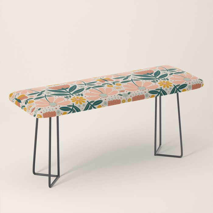 Pretty Floral - Earth Colors Bench Gallery Image 1